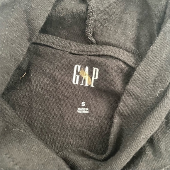 New Gap Tee Sweats Hoodie Dress Black Small Sleeveless - Picture 6 of 8